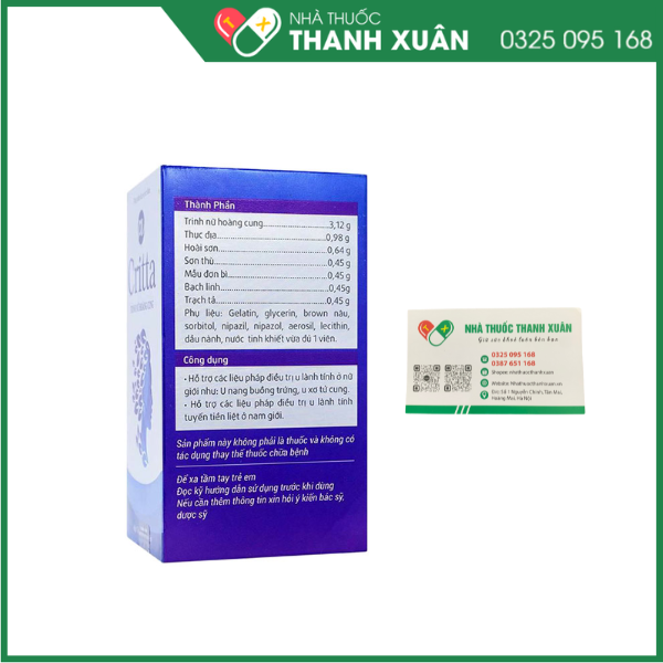 Critta Trinh nữ hoàng cung hỗ trợ hạn chế sự phát triển của u xơ lành tính